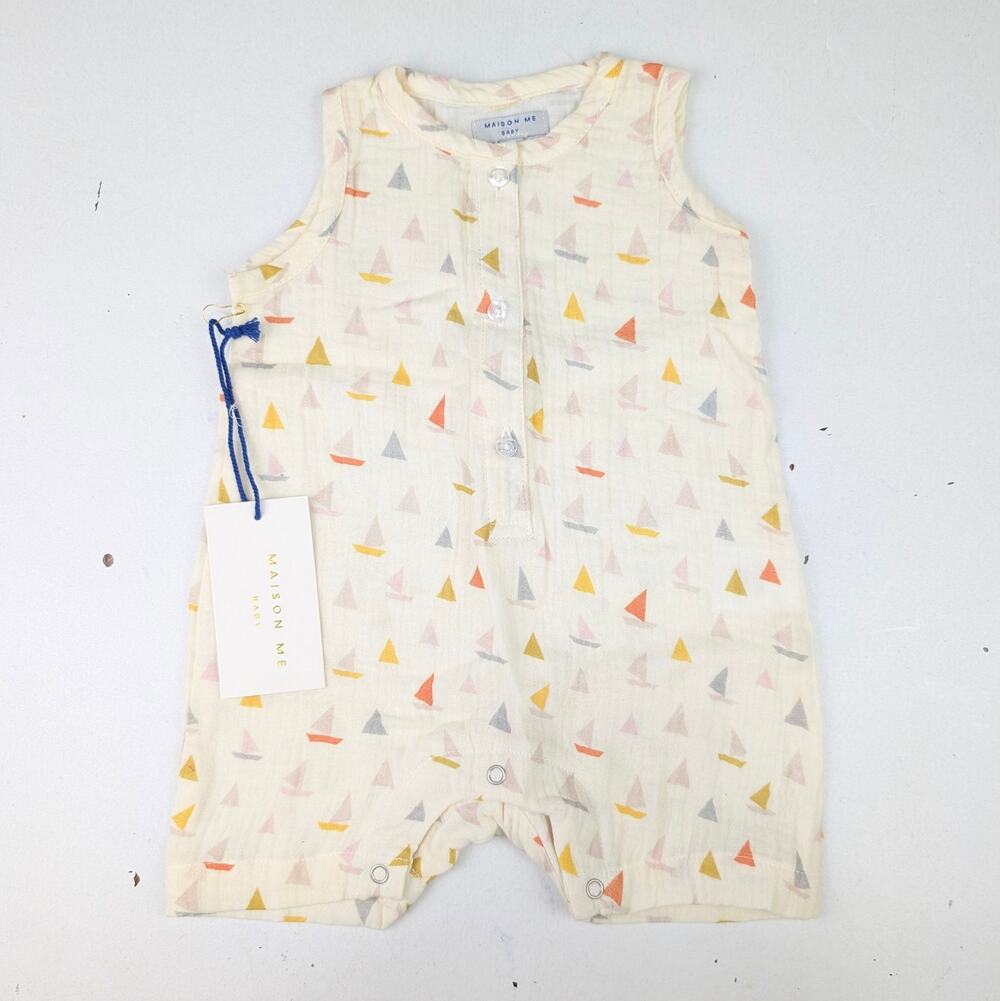 Maison Me Baby Sailboat Romper - 0-3 Months